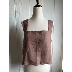 NWT Vitamin A Tallows Linen Crop Top, Large